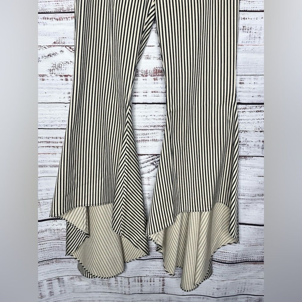 Alice + Olivia Jinny High-Waist High-Low Flare BohoChic Bell Bottom Pants Size 4 - Picture 4 of 11